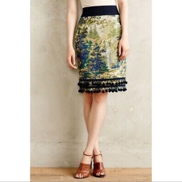 Maeve Tapestry Pencil Skirt size 4 - Picture 1 of 9